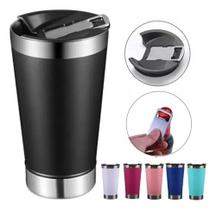 Copo Térmico De Bebidas Tampa E Abridor Inox Parede Dupla
