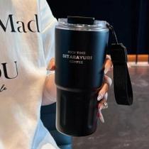 Copo Térmico de Café a Vácuo de Aço Inoxidável 290ml/360ml/600 com Canudo e Alça Copo Térmico de Café a Vácuo de Aço Inoxidável 290ml/360ml/600 com Canudo e Alça