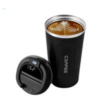 Copo Térmico De Café Com Display Digital de Temperatura Aço Inox Bebida Quente/Frio