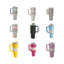 Copo Térmico De Café De Aço Inoxidável De 40oz Com Isolamento a Vácuo E Canudo Para Viagens Ao Ar