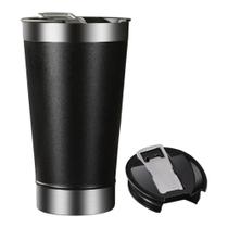 Copo Térmico De Cerveja 473ml Com Tampa e Abridor de Garrafa Premium Sem Logo Copo Térmico De Cerveja 473ml Com Tampa e Abridor de Garrafa Premium Sem Logo