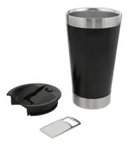 Copo Térmico De Cerveja Inox 500 Ml Preto