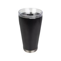 Copo termico de cerveja preto 700 ml