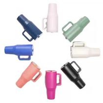 Copo Térmico de Inox 1,2 Litros com Tampa Transparente, Alça Ergonômica e Canudo Plastico premium