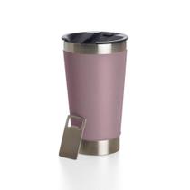 Copo Térmico de Inox 473ml com Abridor e Personalização a Laser