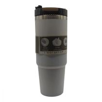 Copo Termico de Inox Branco com Tampa para Bebidas 890ml - Jjm715 Jjt Importadora
