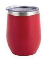 Copo Térmico de Inox com Parede Dupla com Tampa em Acrílico Red 350 ml - Mimo Style - AN965RD