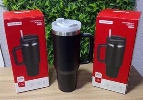 Copo Térmico de Inox Portátil 1200ml - Tomate AK-1202 Copo Térmico de Inox Portátil 1200ml - Tomate AK-1202