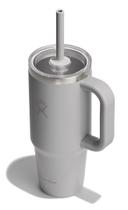 Copo térmico de viagem Hydro Flask 24 oz, isolado, cinza bétula