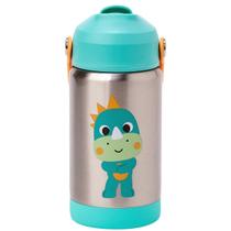 Copo Termico Dinossauro 360ml Camada Dupla com Canudo - Buba Copo Termico Dinossauro 360ml Camada Dupla com Canudo - Buba