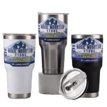 Copo Térmico Dupla Camada Aço Inox Magic Mountain Grande 900 ML Canudo de Aço