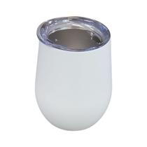 Copo Térmico Elegante em Aço Inox Branco Fosco com Tampa Antivazamento - Estilo e Praticidade!
