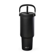 Copo térmico Ello Oasis Go+ 950 ml à prova de vazamentos preto