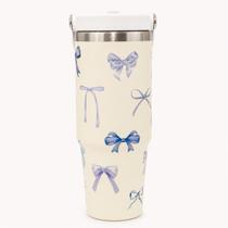 Copo Térmico Em Aço Inox Portátil 800ml Com Tampa Bico Flip E Alça Para Transporte -