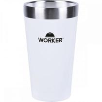 Copo Térmico Em Aço Inoxidável Branco/Preto 473Ml Worker