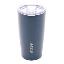 Copo Térmico em Inox Parede Dupla com Tampa Azul 600ml -Wolff Copo Térmico em Inox Parede Dupla com Tampa Azul 600ml -Wolff
