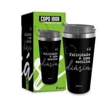 Copo termico emborrachado 450ml - felicidade e uma escolha - Brasfoot Presentes Copo termico emborrachado 450ml - felicidade e uma escolha - Brasfoot Presentes