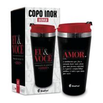 Copo Térmico Emborrachado Decorado Eu E Você 450ml - Brasfoot