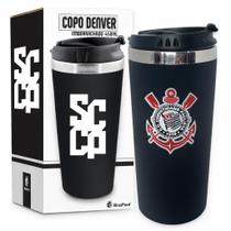 Copo Térmico Emborrachado Inox Corinthians Oficial 450ml