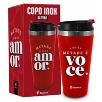 Copo termico emborrachado metade de mim e voce brasfoot