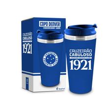 Copo Térmico Emborrachado Time Futebol Mantém Gelado Oficial Times:Cruzeiro