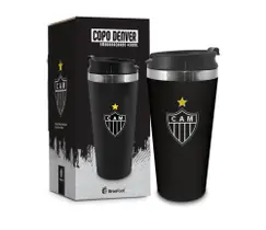 Copo termico emborrado do atletico mineiro galo mantém gelado