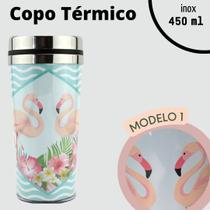 Copo termico estampado inox flamingo 450ml ck1879