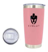 Copo Térmico Evolut Em Aço Inox Parede Dupla Rosa 600m Original