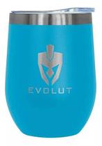 Copo Térmico Evolut Em Aço Inox Tipo Vinho Azul 340ml Original