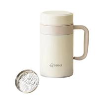 Copo Térmico Feminino De Grande Capacidade Em Cor Sólida Com Alça Para Separação De Água E Chá No Copo Térmico Feminino De Grande Capacidade Em Cor Sólida Com Alça Para Separação De Água E Chá No
