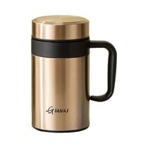 Copo Térmico Feminino De Grande Capacidade Em Cor Sólida Com Alça Para Separação De Água E Chá No Copo Térmico Feminino De Grande Capacidade Em Cor Sólida Com Alça Para Separação De Água E Chá No