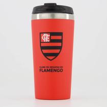 Copo Térmico Flamengo Emborrachado 450 ML Vermelho
