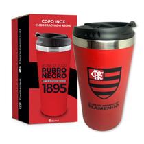 Copo Térmico Flamengo Emborrachado Inox 450ml Copo Térmico Flamengo Emborrachado Inox 450ml