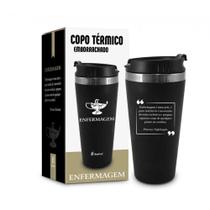 Copo Térmico Fosco 450ML Emborrachado Profissão Enfermagem - Brasfoot