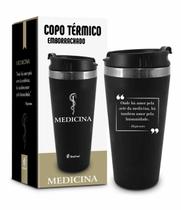 Copo Térmico Fosco 450ML Emborrachado Profissão Medicina