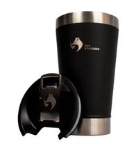 Copo Térmico FOX STAINLESS para Bebidas Quentes e Frias com Tampa 473 ml Cor Preto