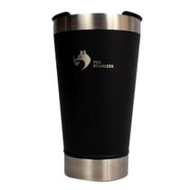 Copo Térmico Fox Stainless Quente E Frio Com Tampa 473ml Cor Preto Liso Copo Térmico Fox Stainless Quente E Frio Com Tampa 473ml Cor Preto Liso