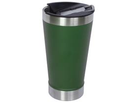 Copo Térmico Fratelli para Cerveja Premium Verde 400ml com Tampa e Abridor Copo Térmico Fratelli para Cerveja Premium Verde 400ml com Tampa e Abridor