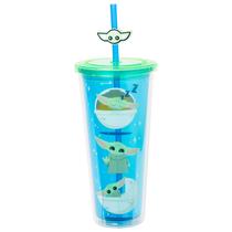 Copo Térmico Frio Silver Buffalo Mandalorian Yoda Grogu 710 ml Copo Térmico Frio Silver Buffalo Mandalorian Yoda Grogu 710 ml