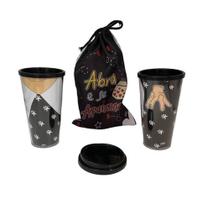 Copo Térmico Funny Branco Serie Wandinha Maozinha 480ml