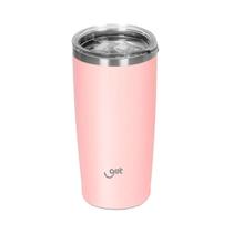 Copo Térmico Get Inox 600ml para bebidas quentes ou frias com tampa Rosa Claro Cerveja Chopp Copo Térmico Get Inox 600ml para bebidas quentes ou frias com tampa Rosa Claro Cerveja Chopp