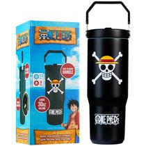 Copo Térmico Get Trend One Piece com Canudo 30oz para Crianças e Adolescentes, Copo Isolado com Tampa, Alça e Canudo para Viagem, Escola, Esportes, Presente Anime (One Piece Preto) Copo Térmico Get Trend One Piece com Canudo 30oz para Crianças e Adolescentes, Copo Isolado com Tampa, Alça e Canudo para Viagem, Escola, Esportes, Presente Anime (One Piece Preto)