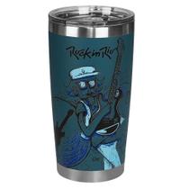 Copo Térmico Gluck 519ml Lucky Rock in Rio Guitar Azul Power