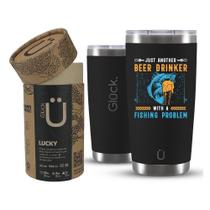 Copo Térmico Gluck Lucky Future Fishing & Beer Drinker Black