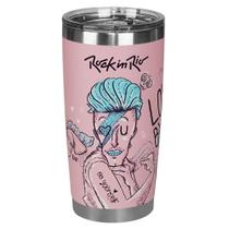 Copo Térmico Glück Rock in Rio Lucky Future Be Yourself Salmon 519ml Copo Térmico Glück Rock in Rio Lucky Future Be Yourself Salmon 519ml