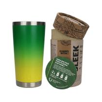 Copo Térmico Gluck Sleek Future Brasil Degradê Em Aço Inox