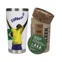 Copo Térmico Gluck Sleek Future Brasil Goooool Em Aço Inox