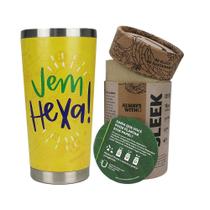 Copo Térmico Gluck Sleek Future Brasil Vem Hexa Em Aço Inox