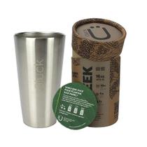 Copo Térmico Gluck Sleek Silver Steel Em Aço Inox 473Ml