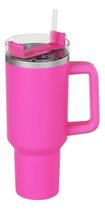 Copo Térmico Grande 1200 Ml Canudo Inox Parede Dupla Cor Pink Liso Copo Térmico Grande 1200 Ml Canudo Inox Parede Dupla Cor Pink Liso